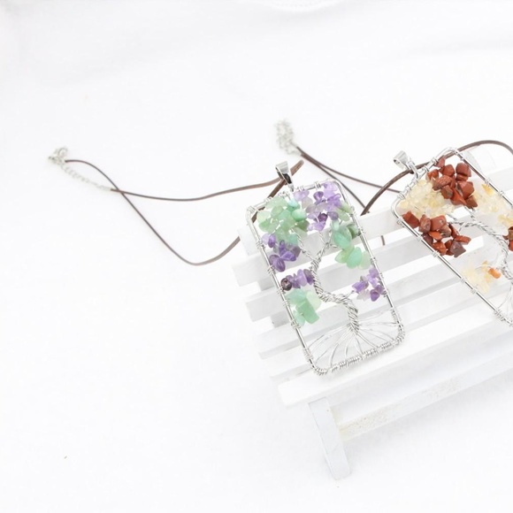 Amethyst Tree Of Life Pendant Necklace - Picture 3 of 6